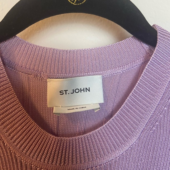 Sleeveless Delicate Lavender Knit Top by St. John - Picture 3 of 4